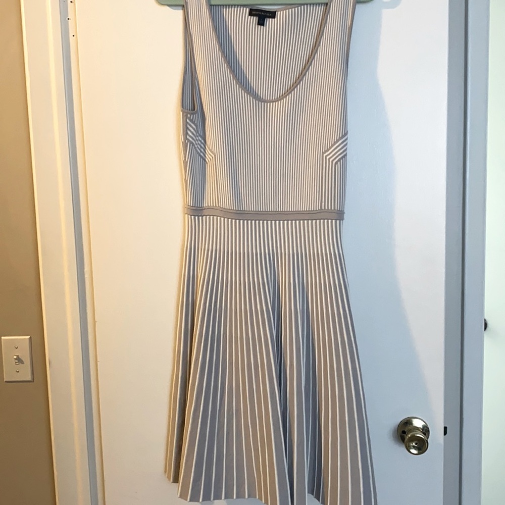 Large, Gray striped Banana Republic dress